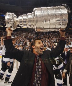 Will John Tortorella get to do this in Vancouver? (AP photo/Chris O'Meara)