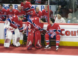 Then-fellow-Montreal Canadiens goalies Carey Price and Jaroslav Halak