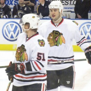 Seabrook should benefit from Campbell's return. Blackhawks Down: Campbell and Seabrook (Pam Rodriguez/THW)