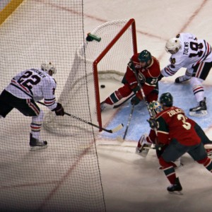 Troy Brouwer scores against the Wild on 10/30/10