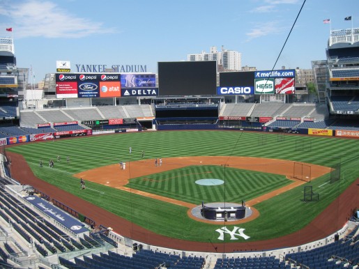 The Devils & Rangers will skate at Yankee Stadium on January 26, 2014. (photo courtesy of the New York Yankees)
