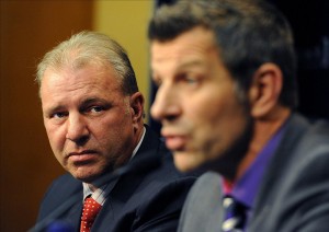 Montreal Canadiens general manager Marc Bergevin and head coach Michel Therrien