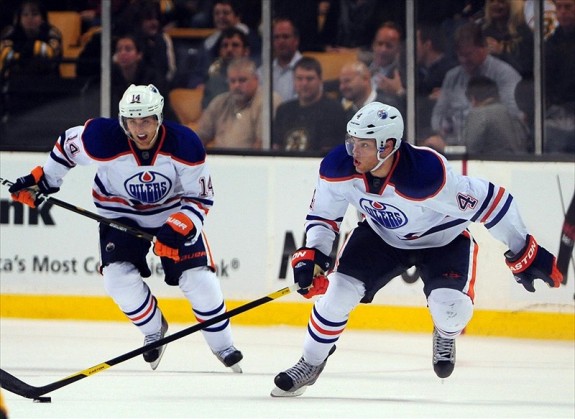 (Michael Ivins-USA TODAY Sports) Taylor Hall of the Edmonton Oilers, right, has spent the last five years on my fantasy team. He was the first overall nomination from our inaugural auction in the fall of 2010, just a few months after being selected first overall by the Oilers in the 2010 NHL Entry Draft. Every point he has ever produced in his NHL career has benefitted my fantasy team, but now it may be time to move on and change the face of my franchise with Hall's fantasy contract expiring at the end of this season.