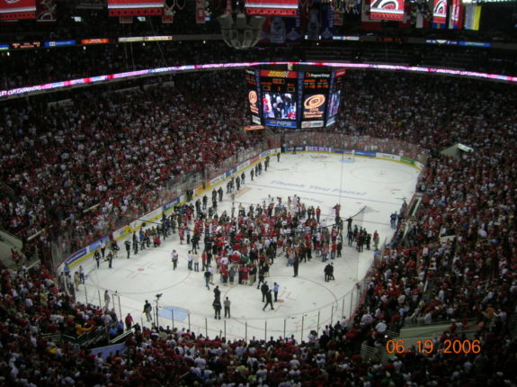 Stanley Cup Aftermath at the RBC Center (Bobby Schultz/Wikimedia)
