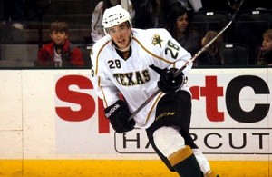 Smith when he played with Dallas' AHL Affiliate, the Texas Stars (Ross Bonander / THW)
