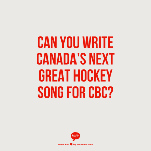 cbc hockey song contest, Hockey Night in Canada