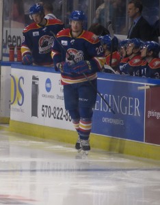 Alex Grant is leading the Norfolk Admirals with seven points in his first year with his new team. (Alison Myers/THW)