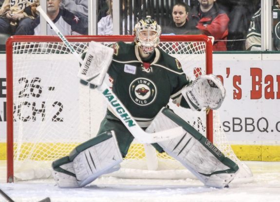 It looks as if Darcy Kuemper may have put on the Iowa Wild jersey for the last time. 
