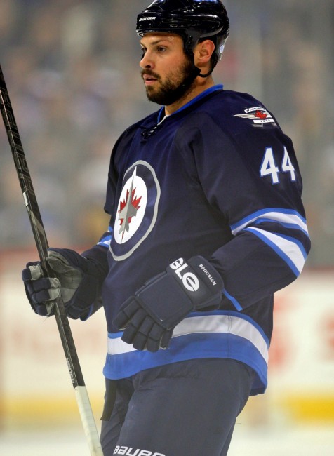 Zach Bogosian's injury issues have forced the Jets to go to the farm for reinforcements. (Bruce Fedyck-USA TODAY Sports)