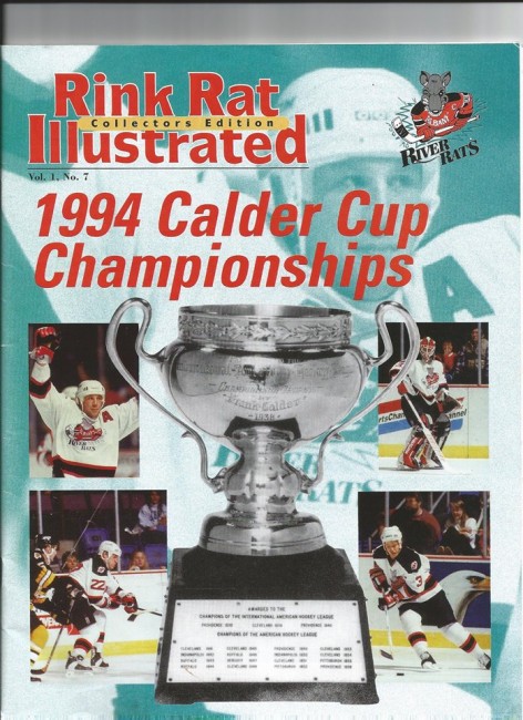 (Albany River Rats 1993-94 Calder Cup playoff program/Rink Rat Illustrated).