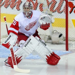 Jimmy Howard has been one of the lone bright spots for the Red Wings. (Sergei Belski-USA TODAY Sports)