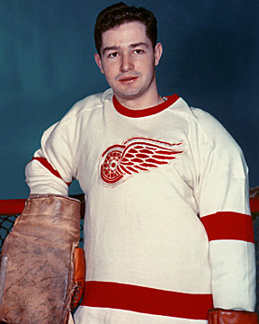 Glenn Hall of the Detroit Red Wings