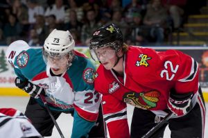 Justin Kirkland of the Kelowna Rockets had a four-point game in the Memorial Cup semifinals over Quebec.