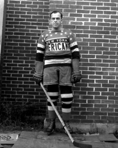 Hap Emms, in his New York Americans playing days.