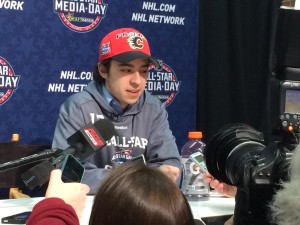 johnny Gaudreau one of four designated "Rookies" competing this year. (Credit: Alex Busch/Staff)