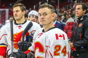 Jiri Hudler's four-point effort in Game 6 was paramount to Calgary's first round upset.  (Photo: Andy Martin Jr)
