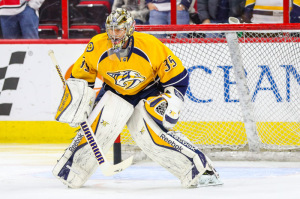 Pekka Rinne leads the NHL in wins and goals against average this season. (Photo Credit: Andy Martin Jr) 