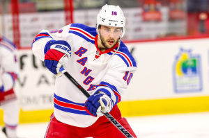 Derick Brassard is second on the Rangers in scoring with 33 points.  (Photo Credit: Andy Martin Jr)