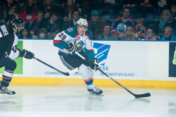 (Marissa Baecker/www.shootthebreeze.ca) Leon Draisaitl has been a dominant force since joining the Kelowna Rockets and has taken his game to another level during the WHL playoffs with 21 points in 15 games thus far.