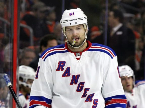 [photo: Amy Irvin] Will Rick Nash still be wearing a Rangers jersey when next season starts? Or will New York move Nash between now and then? It's going to be an eventful offseason for the Blueshirts.