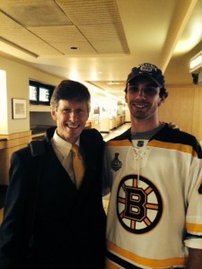 Bruins broadcaster Jack Edwards has been a big influence and great teacher to Close over the years. 