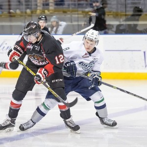 Jansen Harkins has been a physical force early in his second WHL season (Brian Liesse/WHL)