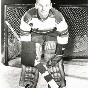 Johnny Bower with the Rangers.