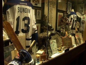 A  look at one of the many displays at Mike Wilson's Leaf museum.