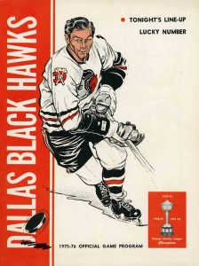 Dallas Black Hawks program 1975-76