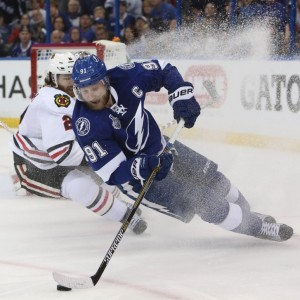 Lightning captain Steven Stamkos is rumored to be heading to the Detroit Red Wings (Kim Klement-USA TODAY Sports)