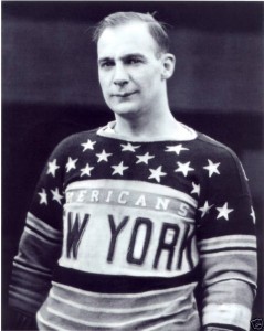 Lionel Conacher, early in his illustrious career, with the New York Americans.