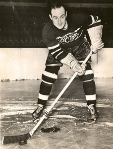Morenz, with the Blackhawks.