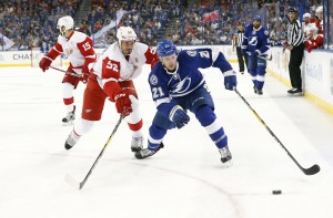 Point made his NHL debut against the Detroit Red Wings. (Kim Klement-USA TODAY Sports)