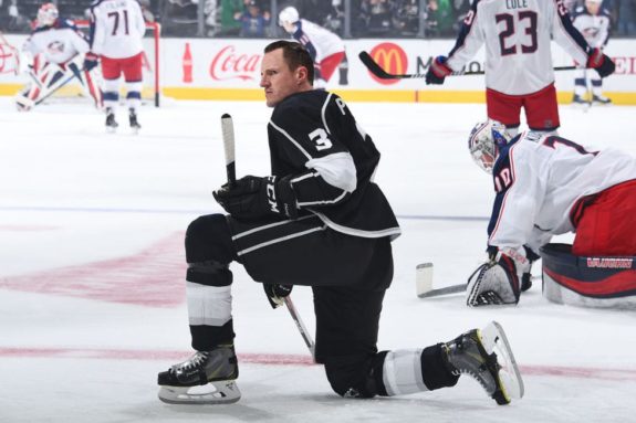 Dion Phaneuf #3 of the Los Angeles Kings