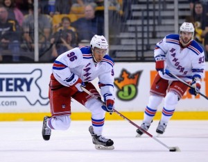Emerson Etem spent only 19 games in a New York Rangers jersey before his trade to the Vancouver Canucks. (Bob DeChiara-USA TODAY Sports)