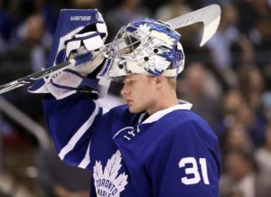 The Leafs better hope Frederik Andersen does't get hurt. Photo Credit: Tom Szczerbowski-USA TODAY Sports