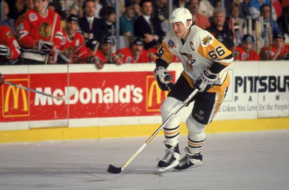 Mario Lemieux, forward for the Pittsburgh Penguins