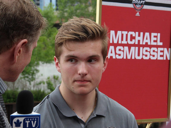 Michael Rasmussen of the Detroit Red Wings.