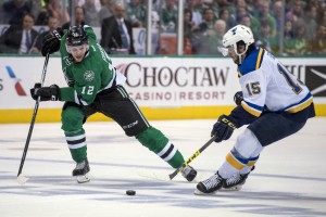Stars center Radek Faksa in action against St. Louis. (Jerome Miron-USA TODAY Sports)