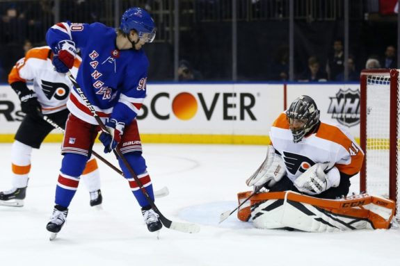 Philadelphia Flyers Anthony Stolarz New York Rangers Vladislav Namestnikov