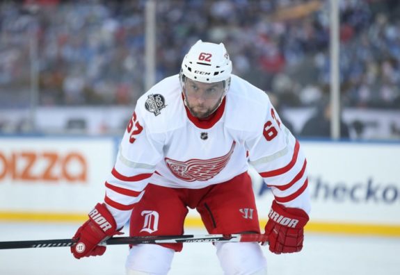 Thomas Vanek was dealt by the Detroit Red Wings to the Florida Panthers.