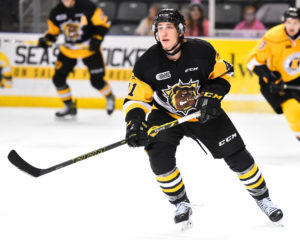Will Bitten of the Hamilton Bulldogs. Photo by Aaron Bell/OHL Images