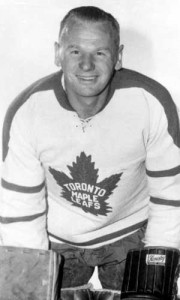 Johnny Bower - back on the Leafs' bench.