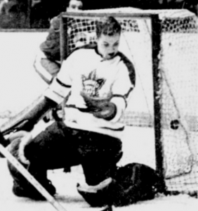 Leafs rookie goalie Gary Smith was beaten by this shot Sunday in Detroit.