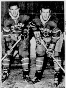 Canadian players Gary Begg and Terry O'Malley.