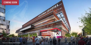 A rendering of a potential new rink for the Arizona Coyotes. Courtesy Arizona Coyotes