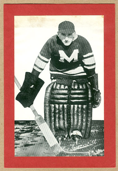 Alex Connell holds an NHL record dating back to the 1920s, and was working hard on that feat 7 February 1928.  Seen here as a Montreal Maroon, he is best known as an Ottawa Senator.