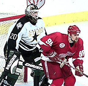 Tomas Holmstrom of the Detroit Red Wings.