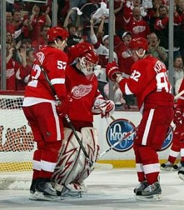 Chris Osgood of the Detroit Red Wings.