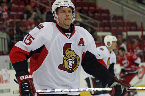 2007-08 Dany Heatley Game Worn Ottawa Senators Jersey.  Hockey